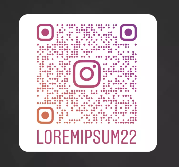разноцветный instagram qr-код персонализированная наклейка - TenStickers