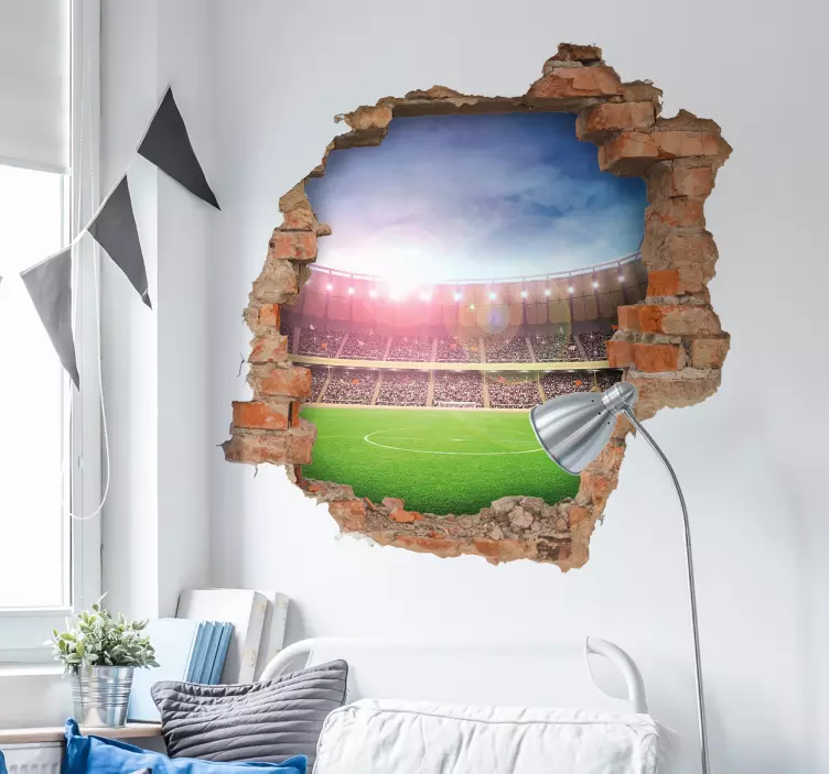 Стадион trompe l'oeil визуальные эффекты Наклейка на стену - TenStickers